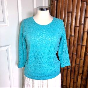 Cathy Daniels Blue Top size S